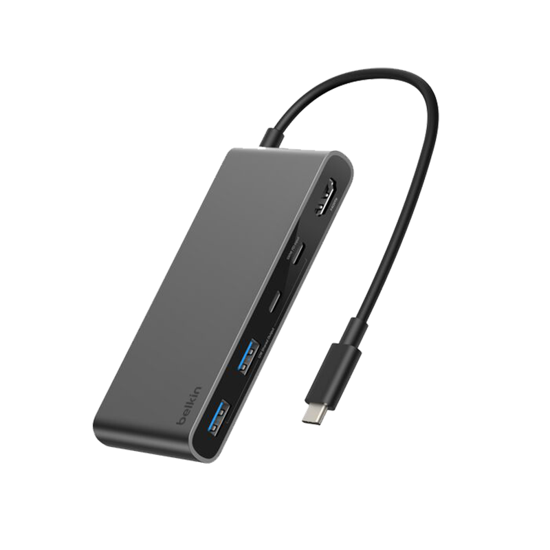 7-Port USB-C Hub with Dual USB-C Ports